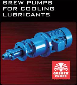 Screw pumps for cooling lubricants