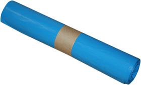 Müllsäcke blau 120 L 34 my (Typ 60), 25 Stück/Rolle starkes LDPE Material, 700 x 1100 mm
