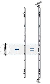 Lösungen für 2-flügelige Türen aus Aluminium und Stahl