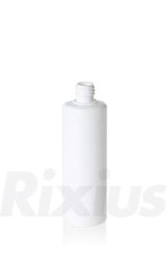 Zylindrische Rundflasche aus HDPE; weiß