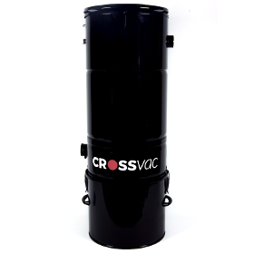 crossvac Zentralstaubsauger 3725 - 1400 Watt - 650 Airwatt - 35,30 kPa - HEPA-Filter wartungsfrei - Staubbeutel
