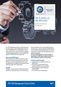 DeltΔ-Audit ISO 9001:2015 zur problemlosen Umstellung auf die neue Qualitätsnorm DIN EN ISO 9001:2015