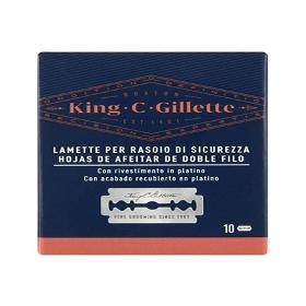 Gillette King C. Ersatzklingen für Herren-Sicherheitsrasierer, 10 Klingen