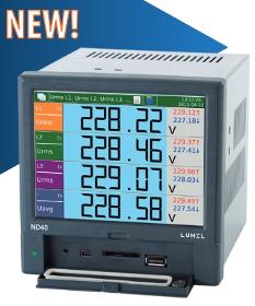 LUMEL ND40 - Power Network Analyzer / Recorder Measurement and visualization of Power Network Parameters