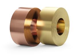 Buntmetalle wie Kupferbänder, Messingbänder und Bronzebänder. Auf Wunsch mit veredelter Oberfläche