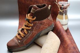 Vegetabil gegerbtes Leder für Schuhe, bedruckt