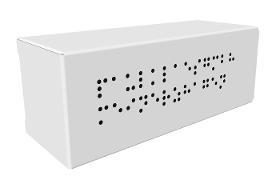 Faltschachteln mit Blindenschrift-Prägung / Braille