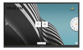 i3TOUCH EX65 interaktiver Touchscreen in 65 Zoll mit 4K-Auflösung Wandhalterung