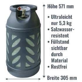10 kg Composite Propangasflasche