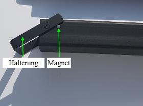Gabelverlängerung 1800 mm lang für Gabelstapler mit Magnethalterung 110 x 50 mm