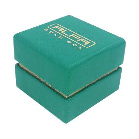 Ringbox aus grünem Leder