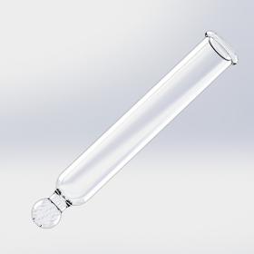 Glaspipette für Tropfer – gerade Spitze, 48 mm Länge