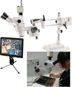 Mikroskoparbeitsplatz - Reworkplatz - Inspektionsplatz -Di-Li 1009-S- mit Monitor