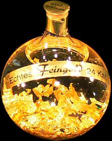 Goldkugel mit 24 Karat Feingold