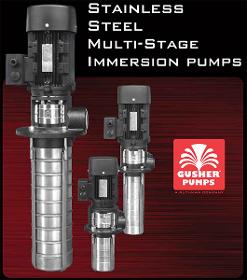 Stainless steel multi-stage immersion pumps
