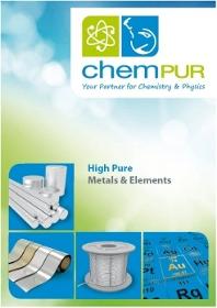 Unser Katalog "High Pure Metals and Elements"