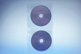 Klarsichttasche für 2 Discs - mit Abheftrand und Klappe