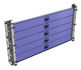 Hochwasserschutztüren - BL/HAP-SB 200-50: Stapelbare Barrierekörper - Aluminiumprofil 200 x 50 x 4 mm