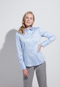 ETERNA Blusen Satinbindung (Dame-Bluse geschlossenem Kragen für Messen, Hotel, Promotion, Industrie) 97% BW 3% Stretch