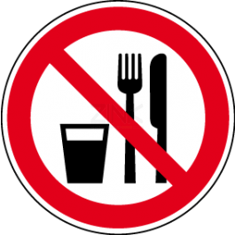 Verbotszeichen - Essen und Trinken verboten