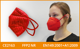 FFP2 Maske, rot
