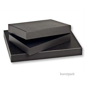 Aufbewahrungsbox schwarz glänzende Pappe