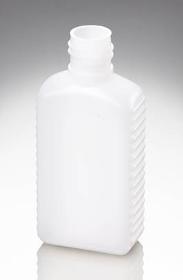 Rechteckflasche 50 ml Kunststoff Fl. PE natur Typ S DIN 18 Mündung, rechteckig