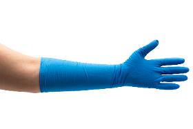 Nitril-Handschuhe, Blau, Länge 400 mm, Gr. L