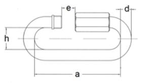 Ketten-Schnellverschlüsse, ähnlich DIN 56926 Form A, kleine