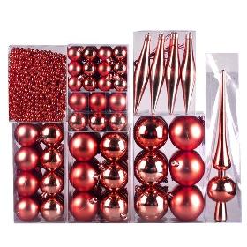 Weihnachtskugel 130-teiliges Set Farbe: Rot