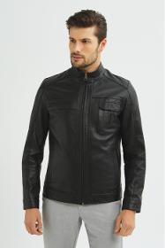Men's Genuine Leather Jacket black leather jacket