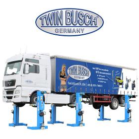 Twin Busch ® LKW Hebebühne Radgreifanlage 6 St - 33 t - TW 550-6
