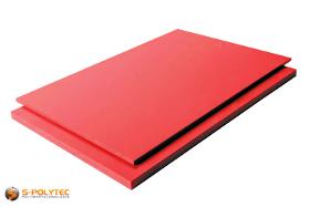 Hart-PVC (PVC-U) Platte Rot