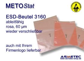ESD-Verpackungsbeutel 3160, Druckverschluss 