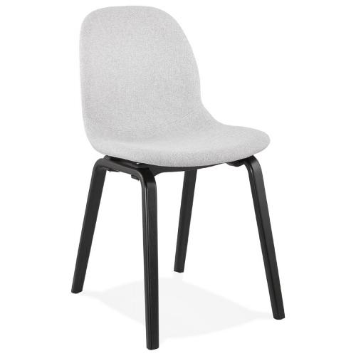 Design Und Zeitgenössischer Stuhl Aus Stofffüssen Schwarz Holzfüsse Martina