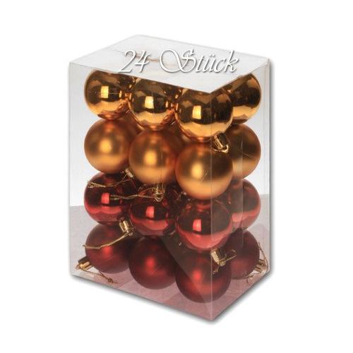 Weihnachtskugel 24 Stück 5cm Durchmesser Farbe: Gold /...