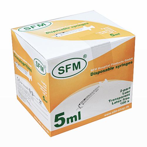 SFM Einmalspritzen, 5ml, 2-teilig, latexfrei, (100St.)