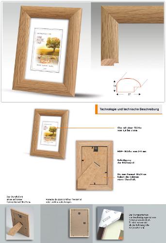 DAB H - Eiche-Rahmen - Holzrahmen, Bilderrahmen aus Holz