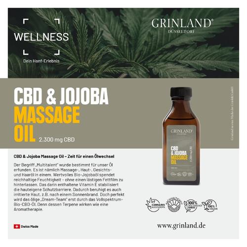 CBD & Jojoba Massage Oil - 2.300mg CBD