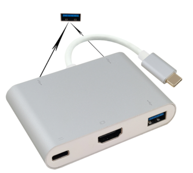 USB C Dockingstation auf 3x USB Hub 1x USB C Buchse 1x HDMI USB Type-C Adapter