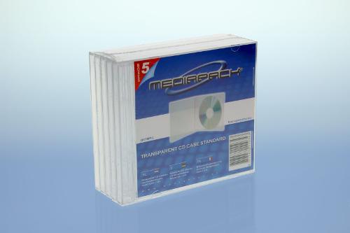 CD Jewelcase 5er Pack - MPI - transparent