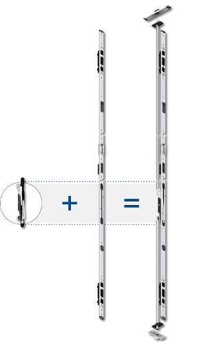Lösungen für 2-flügelige Türen aus Aluminium und Stahl