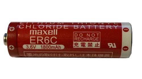 Maxell ER6C 3ST, 3,6V / 1800mAh, Lithium Batterie ohne Anschlüsse