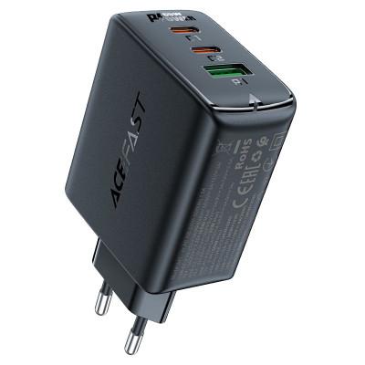 Acefast Schnellladegerät GaN (2xUSB-C / USB-A) PPS / PD / QC4+ 65W schwarz(A41)