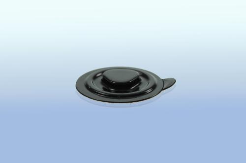 CD Clip rund (PVC) - selbstklebend - 35mm - schwarz