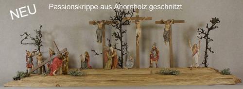 PASSIONSKRIPPE aus Ahornholz - geschnitzt