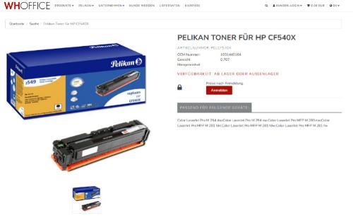 Pelikan Toner für HP CF540X
