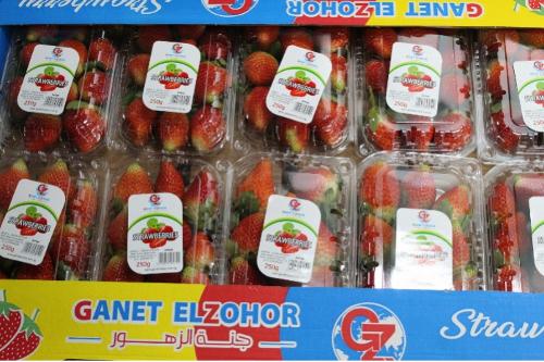 Ägyptische frische Erdbeeren