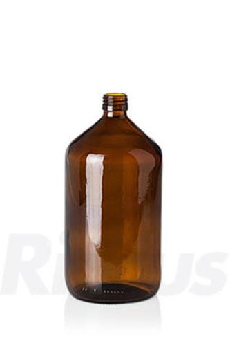 Leichte Verpackungsflasche aus Braunglas; Gewinde PP28
