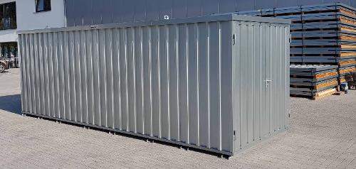 5m Materialcontainer mit Doppelflügeltür und Kranösen 5100 x 2100 x 2100 mm